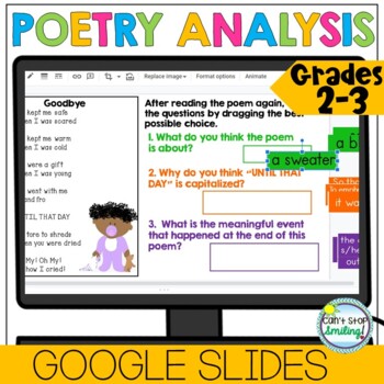 Preview of Digital Poetry Analysis Reading Comprehension Skills 2nd & 3rd Grade