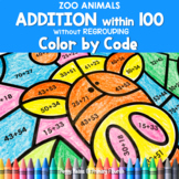 2 Digit Addition Without Regrouping Worksheets - No Prep -