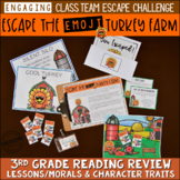 Thanksgiving Escape Room 3rd Grade | Thanksgiving Reading 