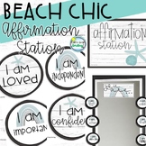 Affirmation Station Beach Chic Decor EDITABLE