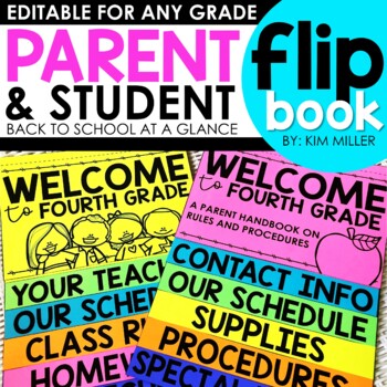 Preview of Back to School EDITABLE Letter Flipbook | Meet the Teacher Template | Open House