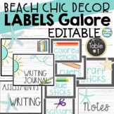 Beach Decor LABELS Galore Incl Supplies and Student Journals