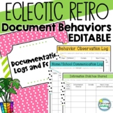 Eclectic RETRO Classroom Decor Behavior Documentation Forms