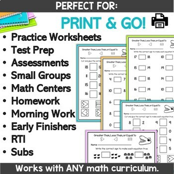 greater than less than equal to worksheets pdf grade 1