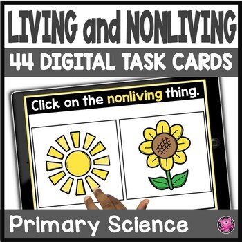 Preview of Living and Nonliving Things Science Center Activities and Task Cards