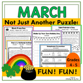 March: Not Just Another Puzzle Activities Grades 4-5