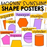 Mornin' Sunshine Classroom Decor SHAPES POSTERS 2D & 3D