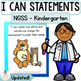 NGSS I Can Statements for Kindergarten