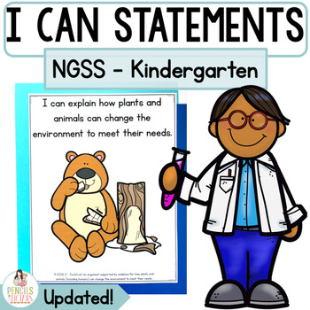 Preview of NGSS I Can Statements for Kindergarten