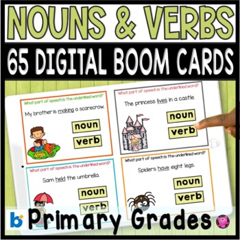 Preview of Parts of Speech Nouns and Verbs Digital Grammar Activities