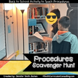 Back to School Procedures Scavenger Hunt | Printable and Editable