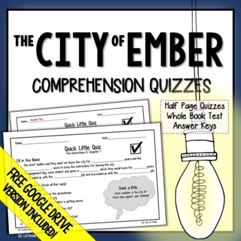 Preview of The City of Ember Comprehension Questions (The City of Ember Chapter Questions)