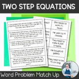 1/2 OFF 24 HRS Two Step Equations Word Problem Match Up TE