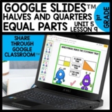Halves and Quarters Equal Parts Google Slides M5L9