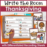 Thanksgiving Write the Room - for Literacy Centers