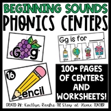 Beginning Sounds Centers and Worksheets | Phonics Activiti
