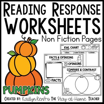 Preview of Pumpkin Reading Comprehension Graphic Organizers - Nonfiction