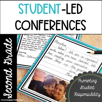 Preview of Student Led Conference Templates EDITABLE | 2nd Grade Parent Teacher Conferences