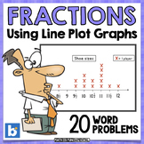 Fractions on a Line Plot Word Problems - Self-Checking Boo