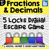 4th Grade Fractions & Decimals Review | 5 Locks Escape Gam