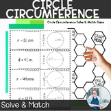 Circle Circumference Solve & Match Game TEKS 7.5b 7.8c Mat
