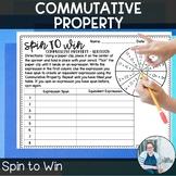 1/2 OFF Commutative Property Spin to Wins TEKS 6.3d CCSS 6