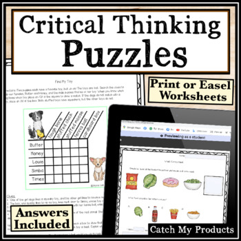 Preview of Enrichment Activities Print or Digital Worksheets