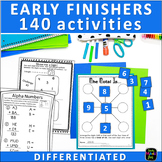 Early Finishers Math Enrichment Activities for Fast Finish