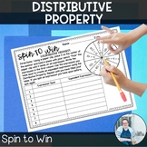 1/2 OFF Distributive Property Spin to Win TEKS 6.3d CCSS 6
