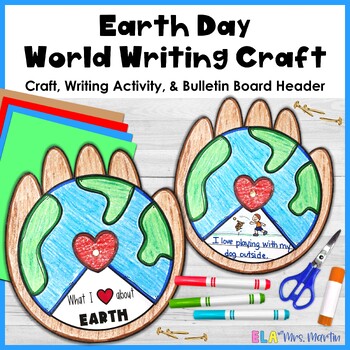Preview of Earth Day Craft - World Craft & Writing Activity - Bulletin Board