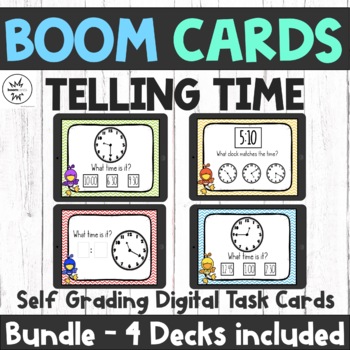 Preview of Telling Time To The 5 Minutes Boom Cards