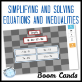 Equations and Inequalities Boom Cards