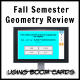 Geometry Fall Semester Review Using Boom Cards
