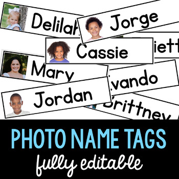 Preview of Editable Name Tags with Real Photographs