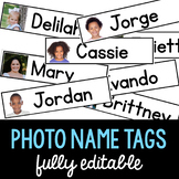 Editable Name Tags with Real Photographs