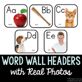 Word Wall Headers with Real Photographs
