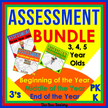 Preview of Kindergarten Assessments - Preschool Assessments 3 Year Old Assessment BUNDLE
