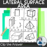 Lateral Surface Area Clip the Answer TEKS 7.9d Math Stations Now