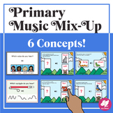 Music Mix BOOM CARDS for the Primary Classroom - 6 Musical