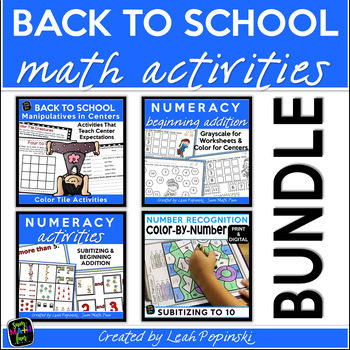 1/2 OFF! Back to School Numeracy and Subitizing Activities | Bundled!