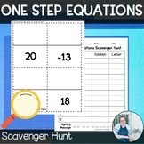 1/2 OFF One Step Equations Scavenger Hunt TEKS 6.9b CCSS 6