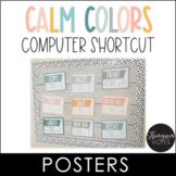 Modern Calm Colors Computer Keyboard Shortcut Posters