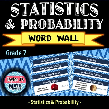 Preview of Statistics & Probability Word Wall