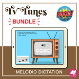Music Distance Learning: TV Tunes - Melodic Dictation BOOM Cards BUNDLE