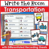 Transportation Write the Room - for Literacy Centers