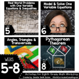Week 5-8 of 8th Grade Math Workshop Activities - Equations