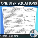 1/2 OFF Writing One Step Equations TEKS 6.9a CCSS 6.EE.7  