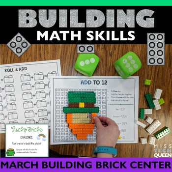 Preview of St Patricks Math Centers March STEM Multiplication Addition Dice Games Counting