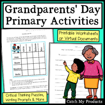 Preview of Grandparents Day Activities in Printable or Virtual Format in Easel