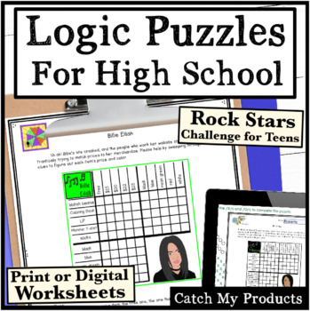 Logic Puzzles High School Worksheets Teaching Resources Tpt